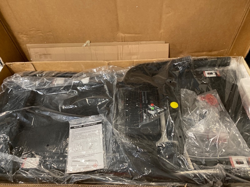 Photo 1 of P8 Foldable Treadmill, Heart Rate Sensor, 8.7mph, 300lbs Capacity, 12 Built-in Programs, Dual Cushion System & LED, home - Black