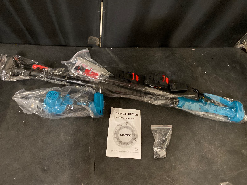 Photo 1 of 2-in-1 Electric Pole Saw & 8 Inch Cordless Mini Chainsaw for Tree Trimming, Brushless Motor with 16FT Extension Pole & 2×4.0Ah Batteries, Tree Trimmer Limb Branch Cutter Pruner