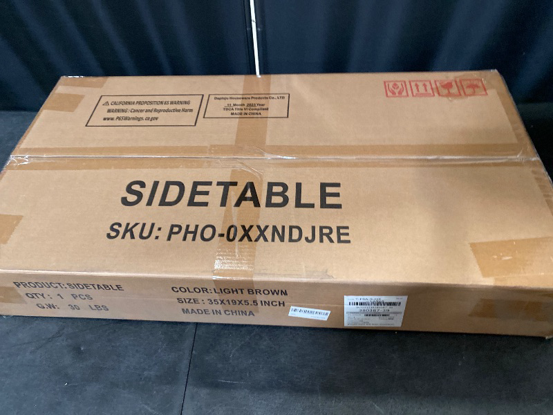 Photo 1 of Nightstand, End Table with Storage Drawer and 3-Tier Storage & Tempered Glass Top, Bedside Furniture with Steel Frame, Side Table for Bedroom, Dorm, Easy Assembly