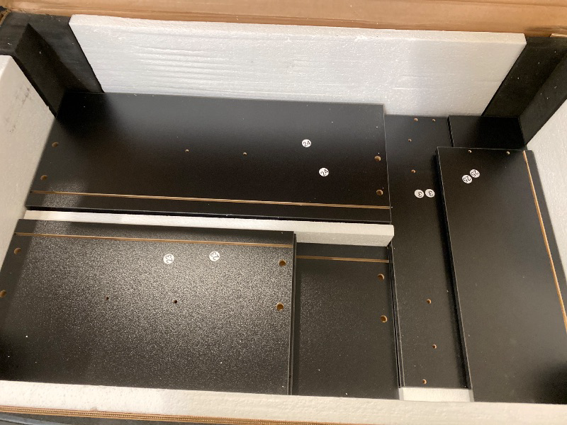 Photo 1 of 10 Drawer 70" W Dresser with LED Light and Charging Station - Black/White