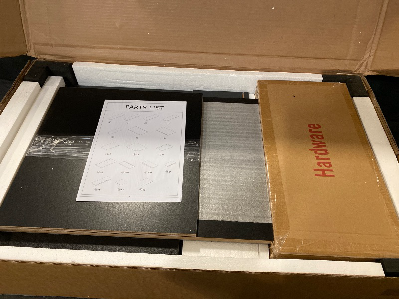 Photo 1 of 10 Drawer 70" W Dresser with LED Light and Charging Station - Black/White