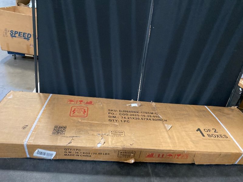 Photo 1 of 10 Drawer 70" W Dresser with LED Light and Charging Station - Black/White