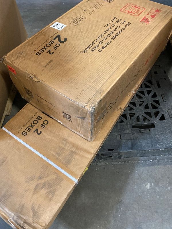 Photo 1 of 10 Drawer 70" W Dresser with LED Light and Charging Station - Black/White