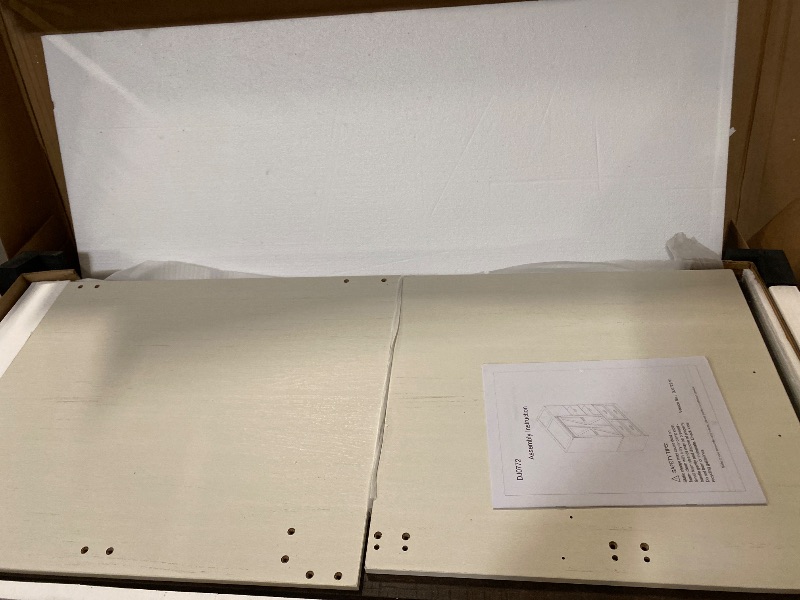 Photo 1 of 73" Tall Farmhouse 3 Doors Armoire Wardrobe Closet w/ Sliding Folding Door,4 Drawers,Closet Wardrobe Cabinet w/ LED Light,Hanging Rod for Bedroom,Wooden Wardrobe Armoire Cabinet,Antique White