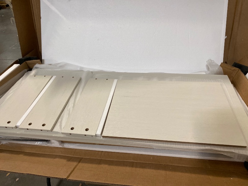 Photo 1 of 73" Tall Farmhouse 3 Doors Armoire Wardrobe Closet w/ Sliding Folding Door,4 Drawers,Closet Wardrobe Cabinet w/ LED Light,Hanging Rod for Bedroom,Wooden Wardrobe Armoire Cabinet,Antique White