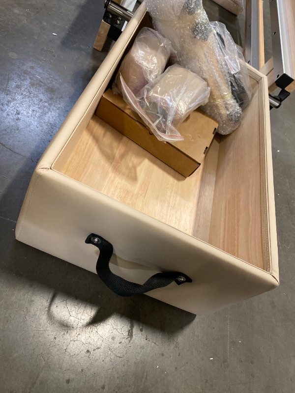 Photo 1 of Pilates Reformer Machine, Quick-Assembly Studio Grade Pilates Equipment for Gym and Home, Oak Wood Pilates Reformer with Reformer Accessories