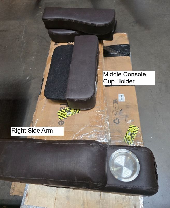 Photo 1 of (check) Black 3 Seater Powered Reclining Sofa

Include left side of couch - right side back coushion - right arm & accessories