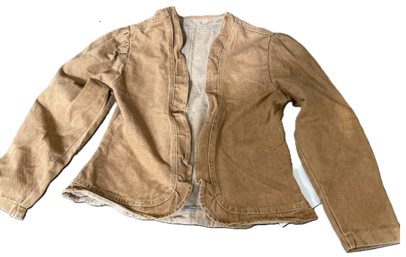 Photo 1 of M Brown Suede Collarless Jacket