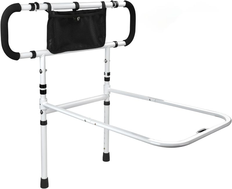 Photo 1 of Foldable Bed Rail for Elderly Adults Safety - Adjustable Bed Rails with Support Legs for Seniors, Surgery Patients & Handicap Foldable Bed Rails, Fit Any Bed