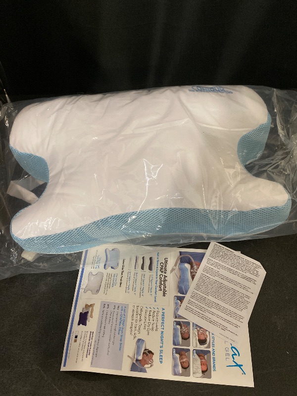 Photo 1 of Contour CPAPMax Cooling Gel - CPAP Pillow for Side, Back and Stomach Sleepers with Adjustable Memory Foam - Pillow for CPAP Users, Sleeping with Mask