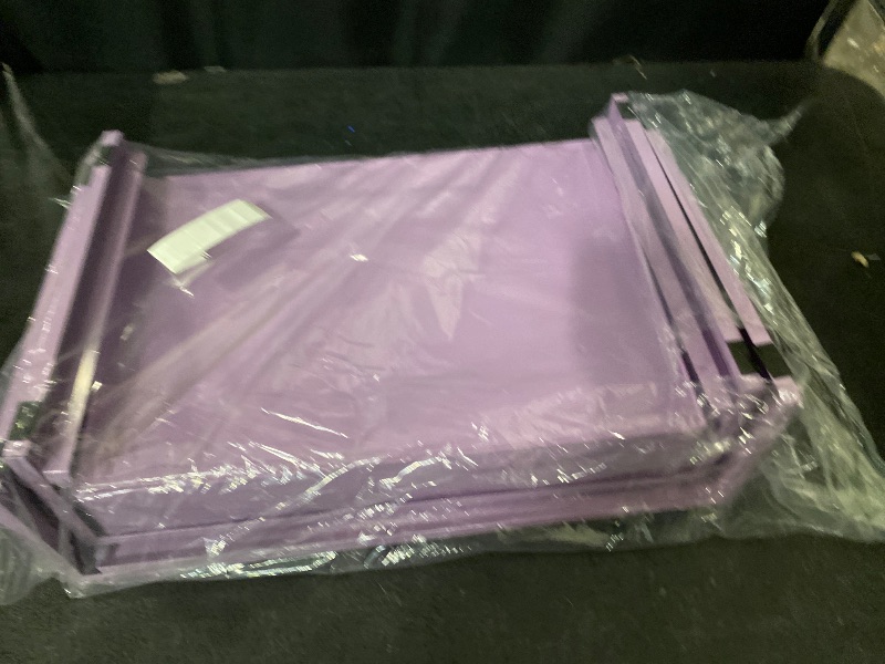 Photo 1 of Dual Monitor Stand Riser, Desk Organizer With Drawer and 2 Pen Holders, Desk Organizers and Accessories, Purple Office Decor (Purple)