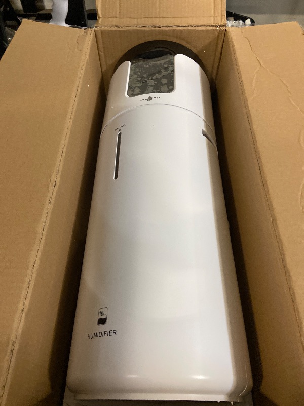 Photo 1 of 16L Smart Humidifier large room, Whole house Humidifier for Home 1500 sq.ft with APP/Voice/Remote Control, Ultrasonic Cool Mist Humidifiers for Bedroom, Plants, office with Tube, White
