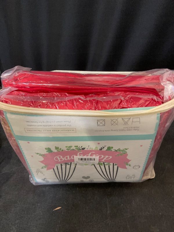 Photo 1 of 50ft×10ft Wrinkle Free Red Backdrop Curtains for Parties, 10 Panels 5×10ft Thick Silky Polyester Red Photo Backdrop Drapes Curtain for Themed Party Birthday Baby Shower Baptism Wedding Photography