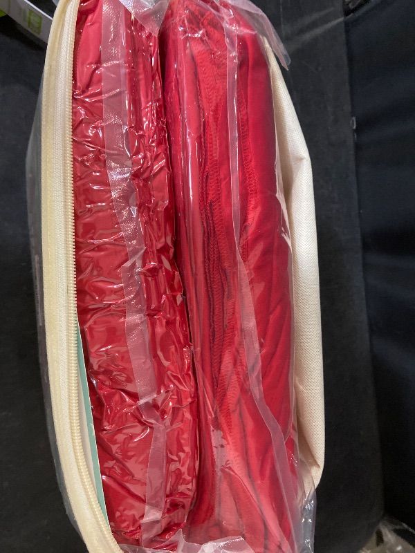 Photo 1 of 50ft×10ft Wrinkle Free Red Backdrop Curtains for Parties, 10 Panels 5×10ft Thick Silky Polyester Red Photo Backdrop Drapes Curtain for Themed Party Birthday Baby Shower Baptism Wedding Photography