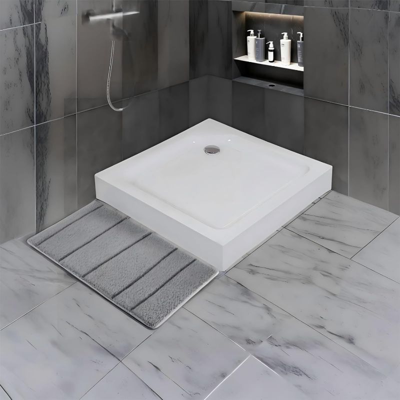 Photo 1 of Acrylic Shower Base 36" x 36" ?Shower Pan with Slip Resistant Textured Surface?White Acrylic and Fiberglass Shower Floor Base,