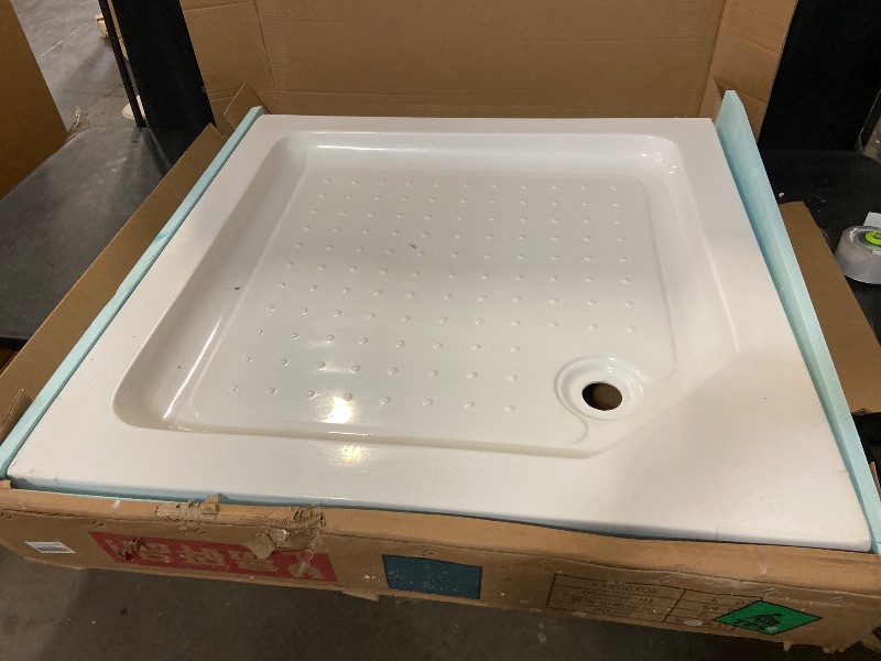 Photo 1 of Acrylic Shower Base 36" x 36" ?Shower Pan with Slip Resistant Textured Surface?White Acrylic and Fiberglass Shower Floor Base,