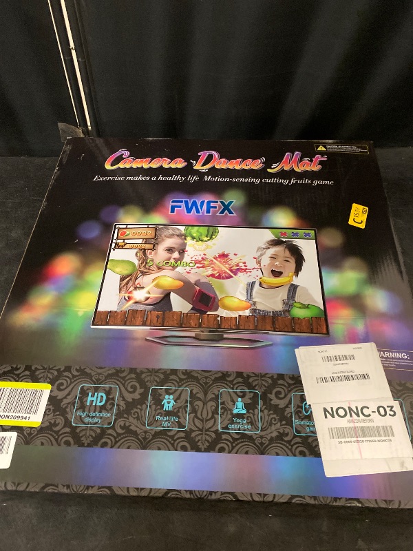 Photo 1 of Exercise Mat for Home Workouts - Interactive Dance Game Mat Connects to TV, 2-Player Kids Party Interactive Games, Active Sports & Yoga Mat for Adults & Family Fitness, Fun Gift (Gray)