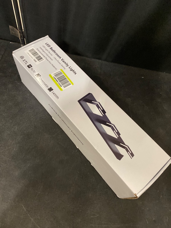 Photo 1 of LED Modern Bathroom Vanity Light Fixtures, 3-Light 22-inch Dimmable Matte Black Vanity Lights for Bathroom Lighting Fixtures Over Mirror, with 350° Rotatable Acrylic Heads (Cool White 6000K)