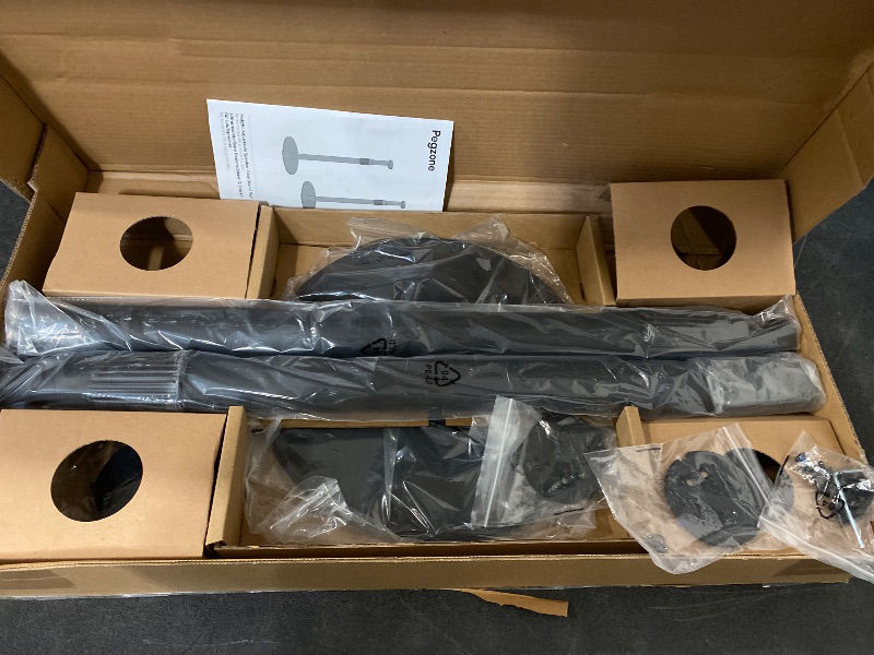 Photo 1 of 26.9"-42.6" Height Adjustable Speaker Stands Compatible with SONOS Era 300 and Era 100, Floor Stands with Cable Management, Speaker Mount, Black, 2 Pack (Pair)
