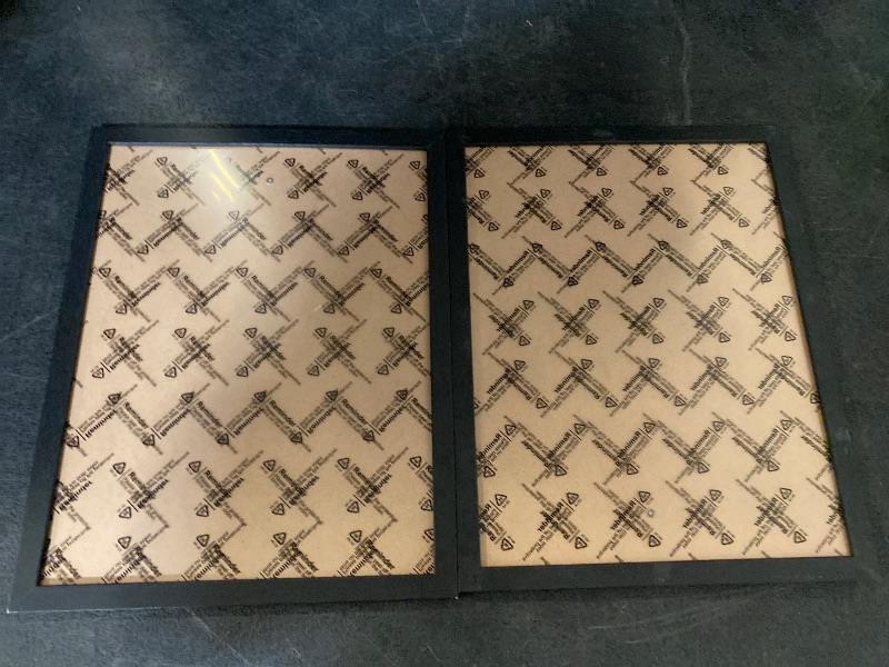 Photo 1 of 9x12 Picture Frame Set of 2, Black Engineered Wood Frame for 9 x 12 Inch Picture Poster Photo, Light Weight 9 by 12 Frame with Wood-grain for Wall - 2 Pack/Black/9"x12"