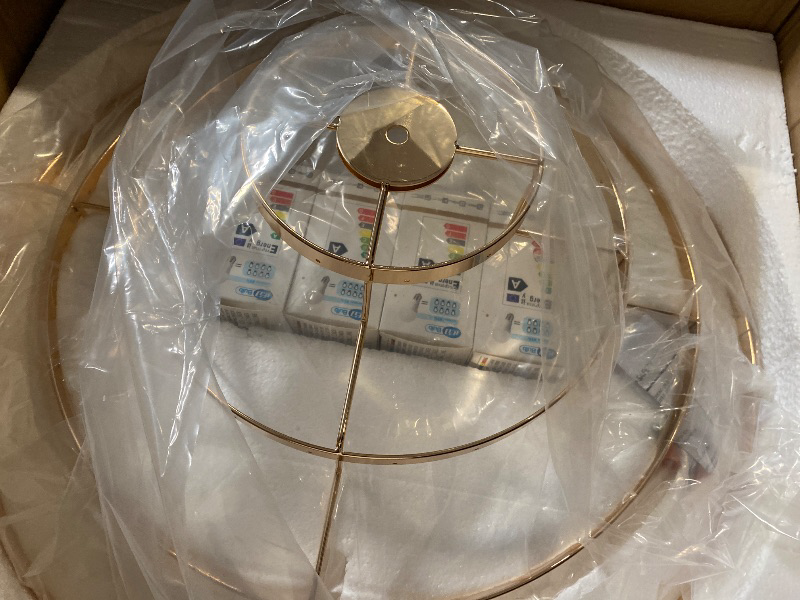 Photo 1 of Coastal Capiz Shell Chandelier 24 inch Gold Natural Seashell Farmhouse Boho Chandelier 4-Light Pendant Light Fixture for Living Room Foyer Kitchen Island Entryway Dining Room Bedroom,LED Bulb Included