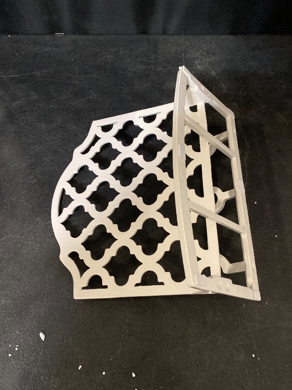 Photo 1 of Cookbook Stand, Cast Iron Heavy-Duty Recipe Book Holder, Kitchen Vintage Recipe Book Holder, Reading Rest Holder for Easel/Counter/Books/Magazine/iPad/Bible, Grid Pattern, White