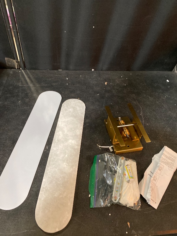 Photo 1 of 19.7" Mid Century Natural Alabaster Wall Sconces Wall Lighting Bathroom Vanity Light Fixtures Marble Wall Light White Stone Glass Modern Wall Mount Lamp for Bedroom Living Room Hallway