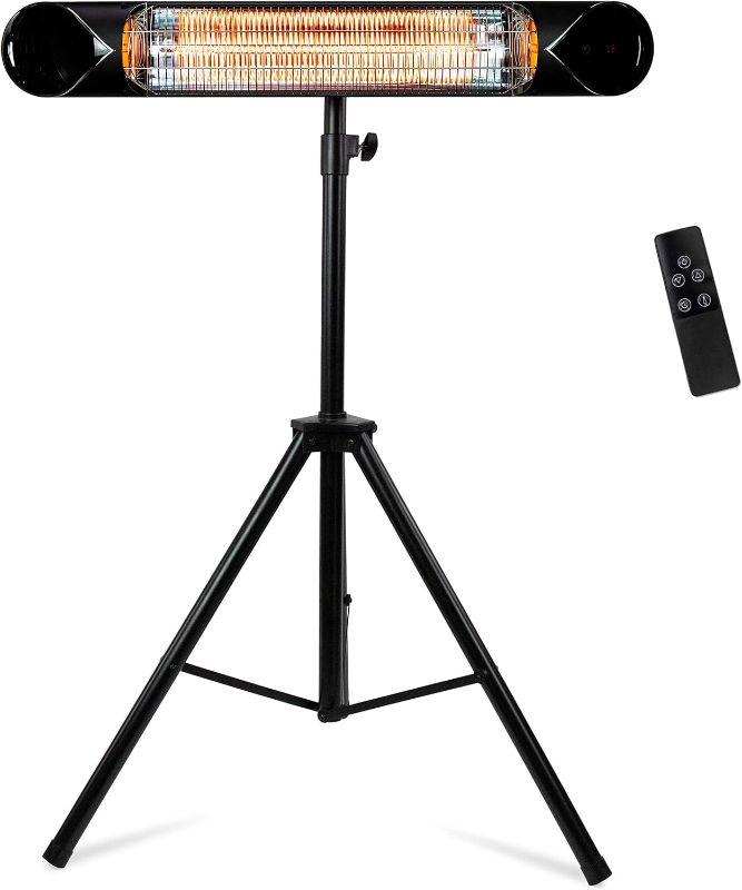 View 1 of Briza Infrared Electric Patio Heater - Indoor/Outdoor Heater - Portable Wall/Garage Heater - 1500W - use with Stand - Mount to Ceiling/Wall)