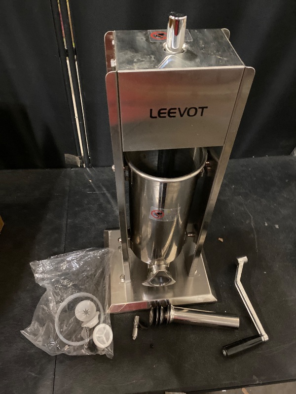 Photo 1 of 11LBS/5L Manual Sausage Stuffer, Professional Stainless Steel Sausages Maker & Filler Kit with 2 Speed, 5 Stuffing Tubes, Vertical Meat Stuffers for Home Kitchen, Commercial Use