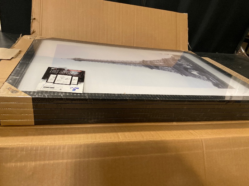 Photo 1 of 20x30 Inch Black Poster Frame Wooden with Plexiglass Wall Hanging Picture Frame for Poster Artwork Certificate Included 5 Pack