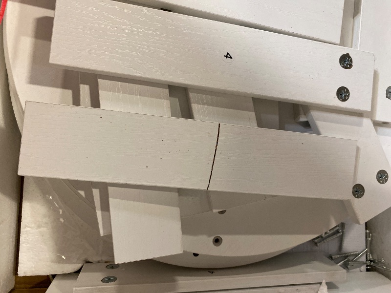 Photo 1 of 4-Tier Rotating Bookshelf, 360° Spinning Bookshelf Tower, Floor Standing Round Revolving Bookcase, Display Rack for Books, CDs, for Living Room, Study, Bedroom, White