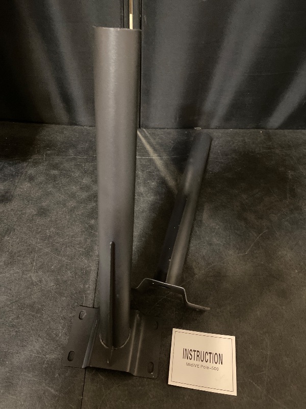 Photo 1 of Light Pole Mount, Solar Lighting Mounting Bracket Extension Pole Kit, Wall Mounted Arm for Street Light, Barn Lamp, Post Tree 2 Pack Black