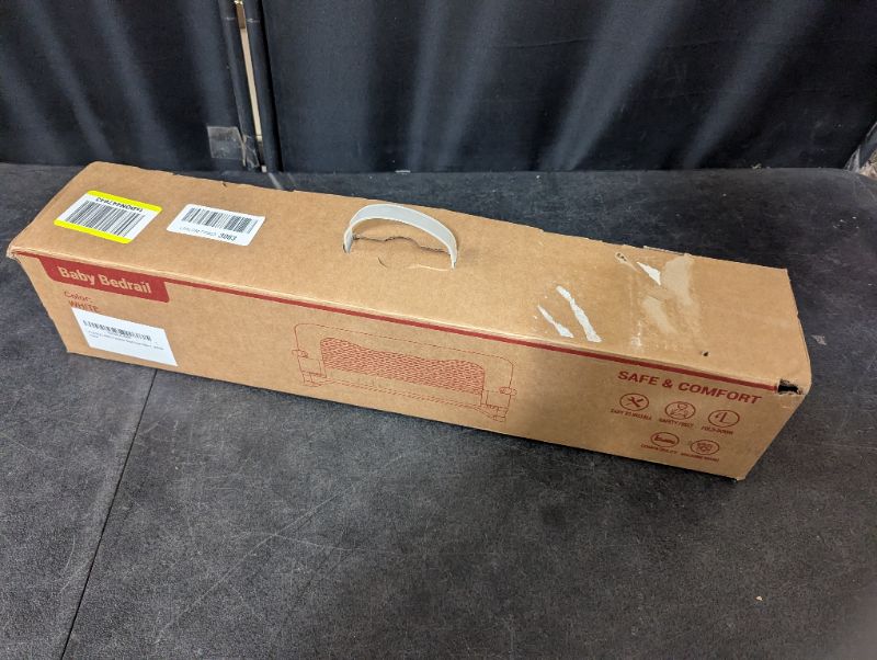 Photo 1 of FlexGuard Adjustable Length & Height Bed Rail for Toddlers – Fits Twin, Full, Queen & King Beds – 35.5? or 59? Two Fixed Lengths – 14 Height Levels –Bed Guard Rail for Toddlers (White)