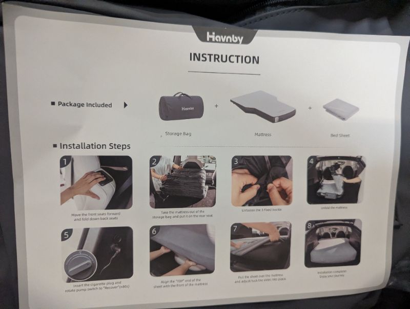 Photo 1 of Tesla Model Y Solo Mattress, Wedge Design & 6.7-Inch Solid Foam for Flat Car Bed, Portable Camping Mattress w/Built-in Pump for Solo Campers, Hiking, Nap, Road Trip