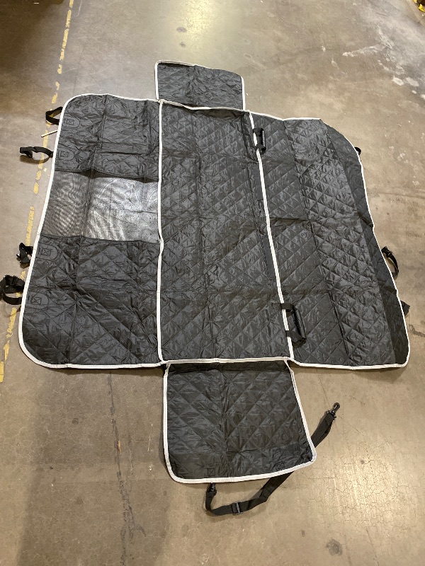 Photo 1 of Car Seat Cover for Dogs, Non-Slip Rear Waterproof Car Bench Seat Cover for Back Seat, Dog Car Seat Cover for Trucks SUVs Most Cars (Black with Mesh)
