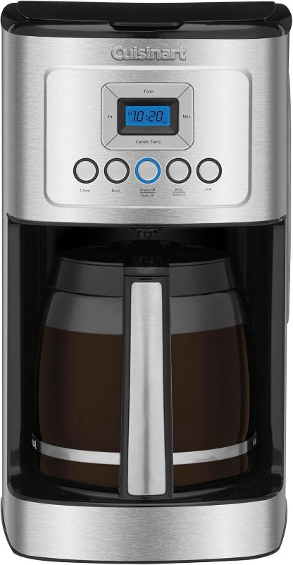 Photo 1 of Cuisinart 14-Cup Coffee Maker, Programmable PerfecTemp Glass Carafe Coffee Machine with 1-4 Cup Setting, Brew Strength Control and Pause, Stainless Steel