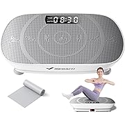 Photo 1 of MERACH Vibration Plate Exercise Machine, Curved Vibration Plate for Lymphatic Drainage Weight Loss, Vibrating Plate with Real-Time Calorie Tracking on LED Display, Workout Equipment for Home Women Men