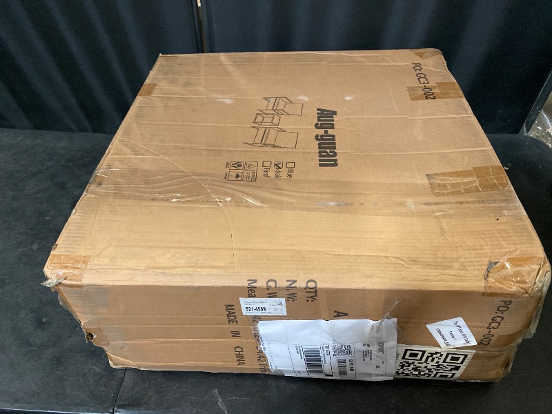 Photo 1 of 3-Piece Outdoor Patio Furniture Set | Khaki | Modern Rattan Bistro Set with Cushioned Chairs & Tempered Glass Coffee Table | Indoor & Outdoor Seating | for Balcony, Garden, Poolside