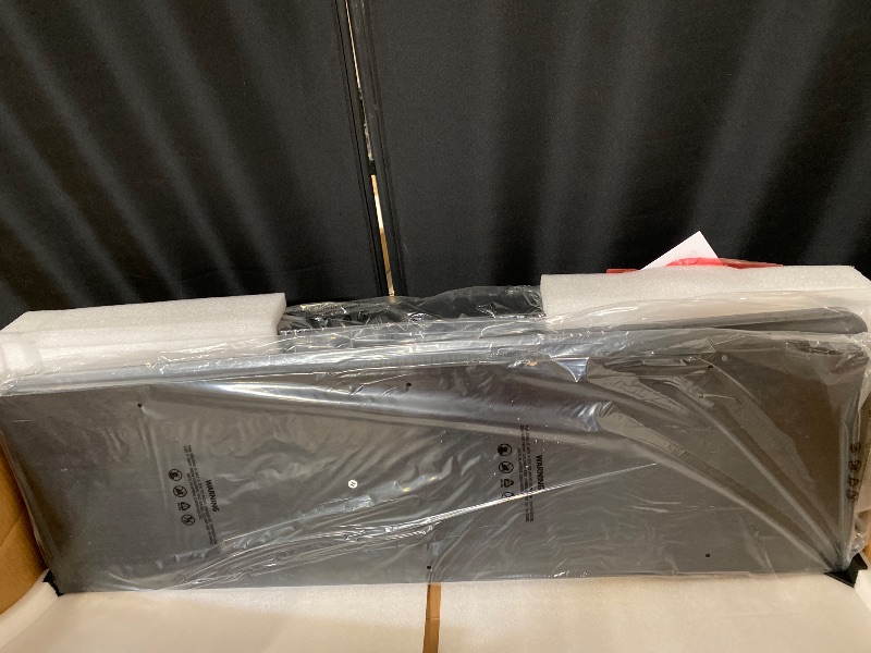 Photo 1 of Electric Standing Desk Adjustable Height, 40x24 Inch Sit Stand Up Home Office Desks Computer Workstation PC Work Table with 3 Memory Preset Splice Wood Board Metal Frame, White