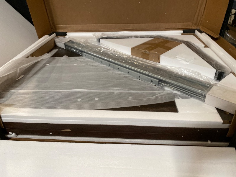 Photo 1 of 59"-86" Extendable Dining Table for 6 8 10 People,86" Farmhouse Rectangle Extending Dining Table w/Removable Leaves Space Saving,Wooden Adjustable Tables for Kitchen Office Living Room (Brown&Black)