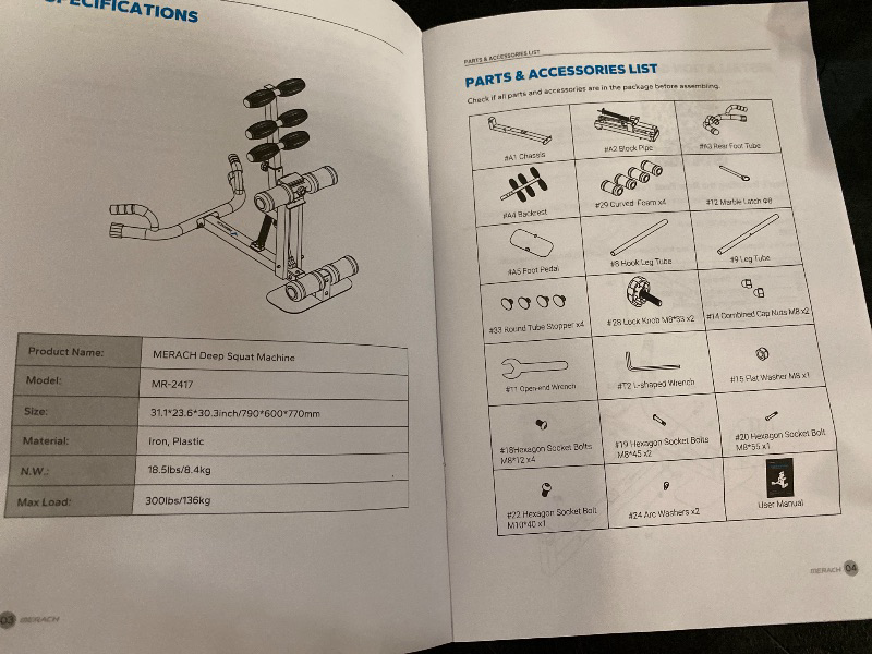 Photo 1 of Deep Squat Machine, with Roman Chair Function, Adjustable Glutes Trainer Machine, Core & Abs for Low Impact Lower Body Workouts, Home Gym Push-Up Exercises, Easy to Assemble, 300Lbs Capacity
