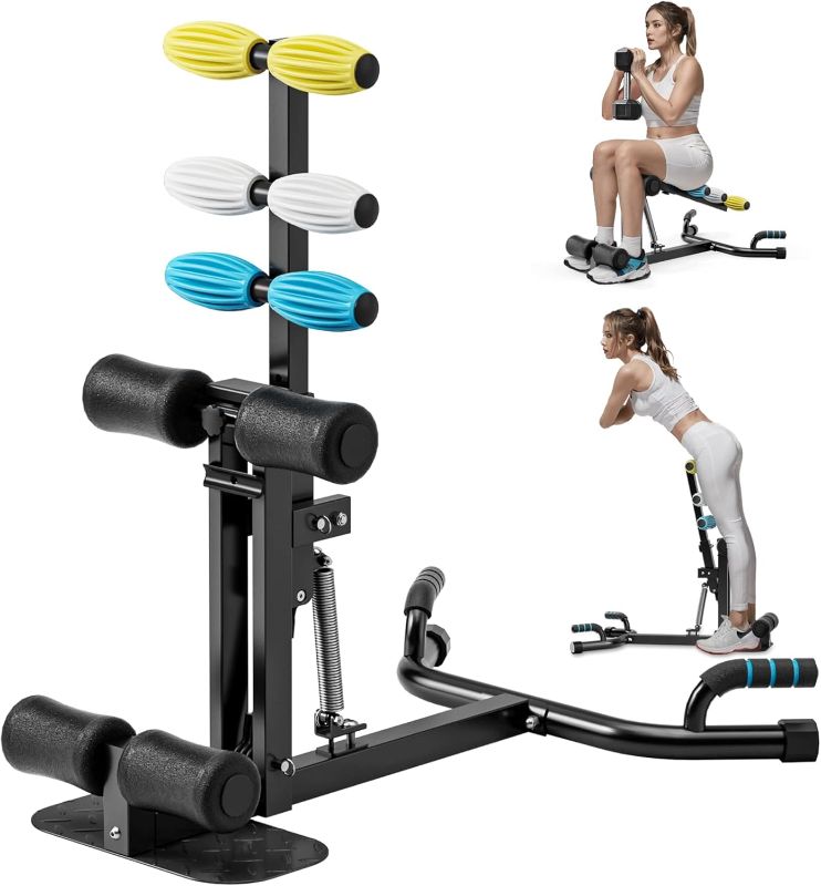 Photo 1 of Deep Squat Machine, with Roman Chair Function, Adjustable Glutes Trainer Machine, Core & Abs for Low Impact Lower Body Workouts, Home Gym Push-Up Exercises, Easy to Assemble, 300Lbs Capacity