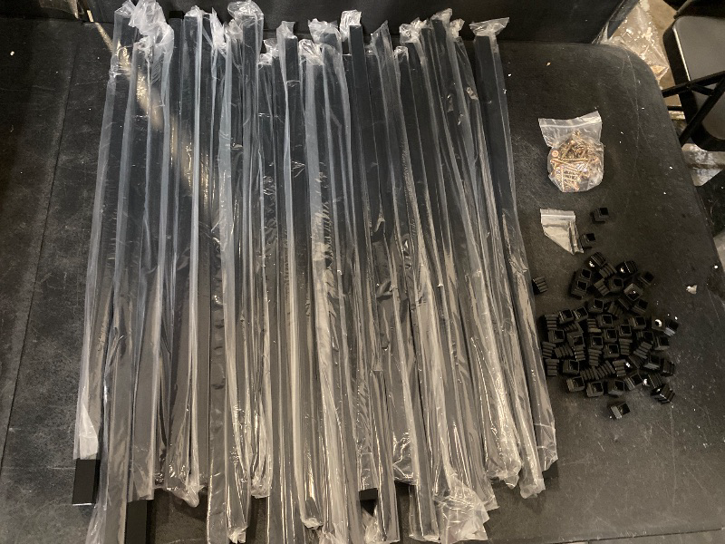 Photo 1 of 24 Pack 26” x 1”  Metal Square Tube with inserts for Furniture legs