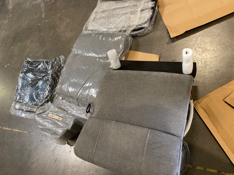 Photo 1 of Recliner Chair, 360 Swivel Rocker Chair for Adults, Small Rocking Recliner for Small Spaces, Upholstered Fabric Glider Recliner Nursery (Swivel Rocker Recliner, Grey)