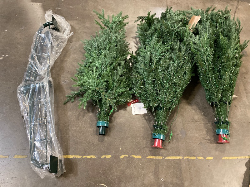 Photo 1 of 15ft Pre- Green Slim Fir Artificial Christmas Tree with 1500 Warm White/Multi-color LED Lights, 9 Function, w/Remote Control, Simple Setup