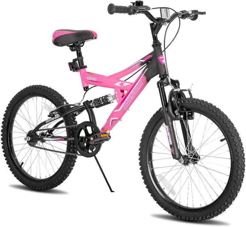 Photo 1 of JOYSTAR 20 Inch Kids' Bike for Boys Girls Ages 7-13 Years Old, Dual-Suspension Kids Mountain Bike with Dual Handbrake & Kickstand, Multiple Colors