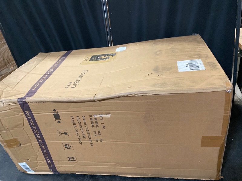 Photo 1 of Outdoor 5-Tier Polyresin Cascading Fountain – Weather Resistant with Lighted Base & Flowing Water