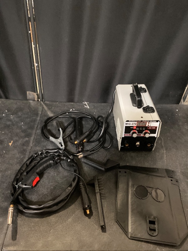 Photo 1 of 110V Flux Core Welder/Stick ARC/Lift Tig 3 In 1 Gasless Mig Welding Machine MIG Welder Inverter Multi Process Welding Machine Inverter Welder with LCD Digital Screen Display (MIG-270)