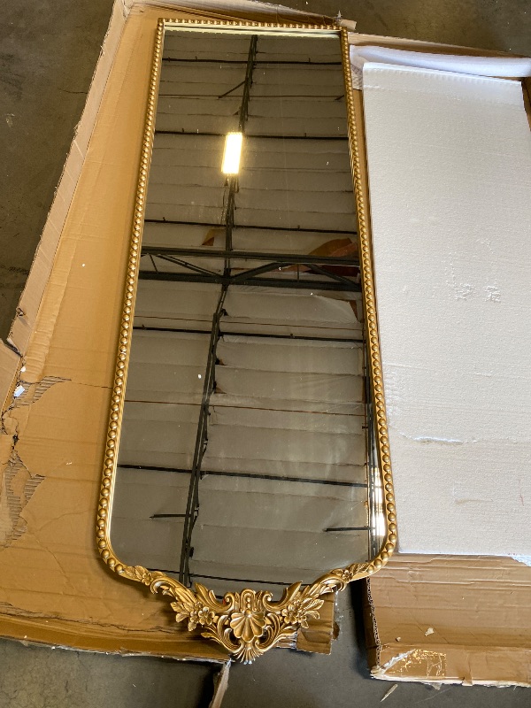 View 3 of Antique Vintage Gold Baroque Full Length Mirror,71''x30'' Full Body Floor Mirror w/Free Standing,Wall-Mounted or Leaning Against Wall for Bedroom, Living Room