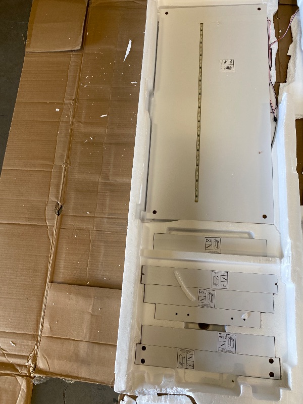 Photo 1 of 71" Tall Arched Storage Cabinet with Glass Doors and Drawers, Curio Display Cabinet with Adjustable RGB Light & Human Sensor, 4-Tier China Cabinet for Living Room(Wood)